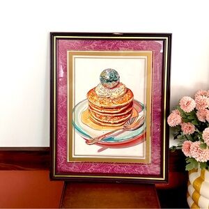 Disco Ball Pancake Stack Glitter Mirror Ball Canvas Art Print Vintage Framed Art